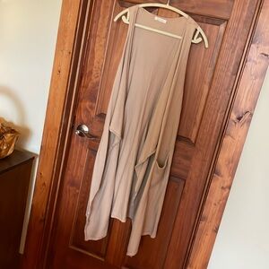 Cobblestone. Made in Italy. Tan sweater duster